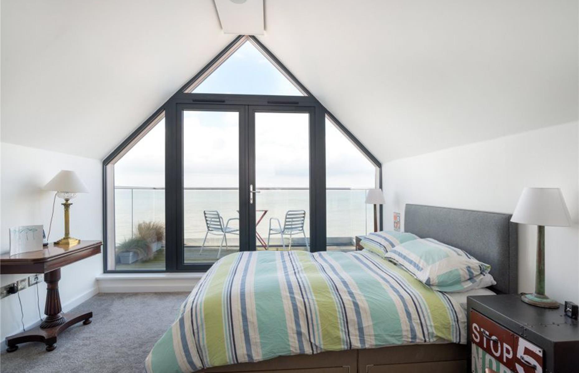 Contemporary Margate beach huts, Kent, England